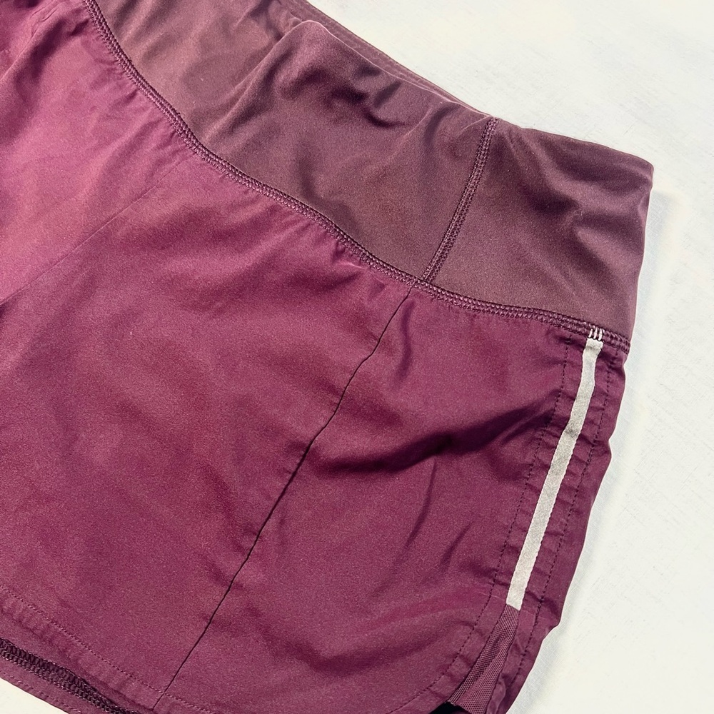 Athleta Running Workout Shorts Maroon Women’s Size S - Picture 2 of 6